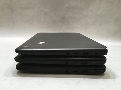 HP Chromebook 11 G6 EE Lot of 3 Celeron 4GB Ram 16 GB SSD Issues For Parts- FT