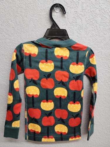 Hanna Andersson Sz 4 100cm Candy Apple Fall Halloween Long John Pajamas Organic - Picture 5 of 18
