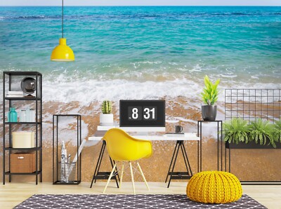 Papier Peint 3D Autocollant Luna - Plage Simple R5756 - Amovible Et Coloré