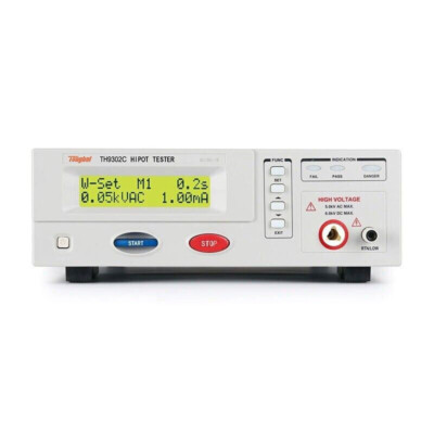 TH9302C HIPOT Tester AC DC IR HIPOT Tester with Rear Output Port LCD Display