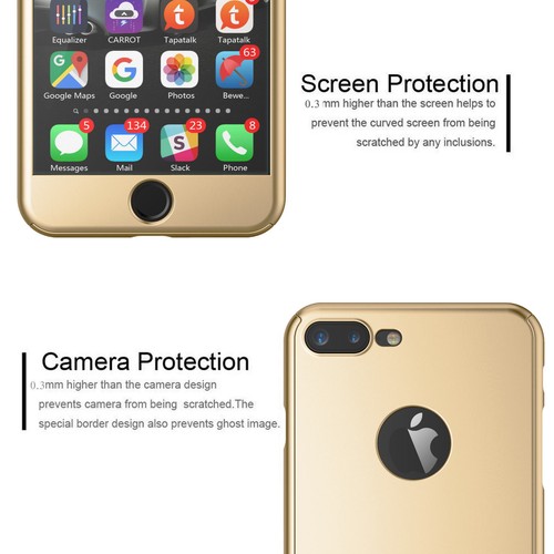 For iPhone 6s 7/8 Plus 360?? Protection Acrylic Hard Case + Tempered Glass Cover - Picture 44 of 88