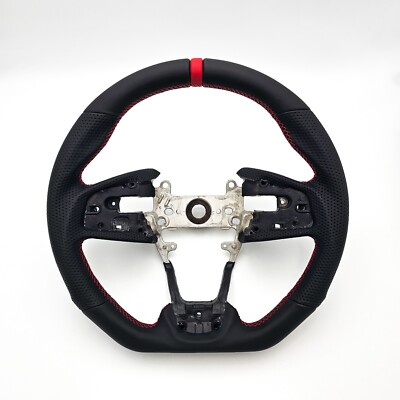 Sports Steering Wheel NEW 3D Red Ring For 2016-2021 HONDA CIVIC Gen 10th Type-R