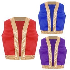 Kids Boys Vest Party Halloween Trimmings Arabian Prince Tank Tops Cosplay Girls