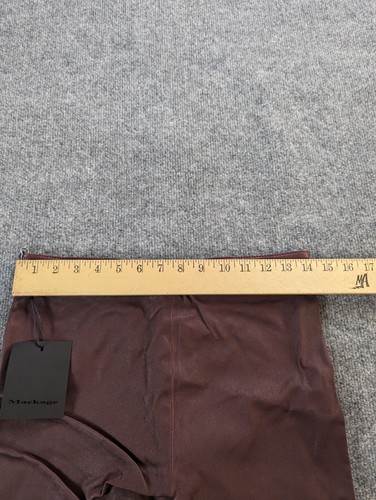 NWT Mackage Pants Womens 6 Gigi Merlot Leather Details Leggings - Picture 8 of 12