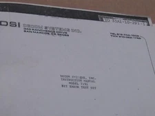 DECOM System Inc IBit Error Test Set  7191  Instruction Manual