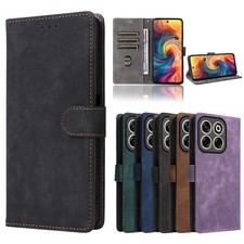 Para ZTE Blade V70 4G nubia Lujo Clásico Abatible Cuero Billetera Tarjeta Estuche Cubierta