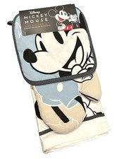 Disney Mickey Mouse Kitchen Set Kitchen Towel Oven Mitt Pot Holders New