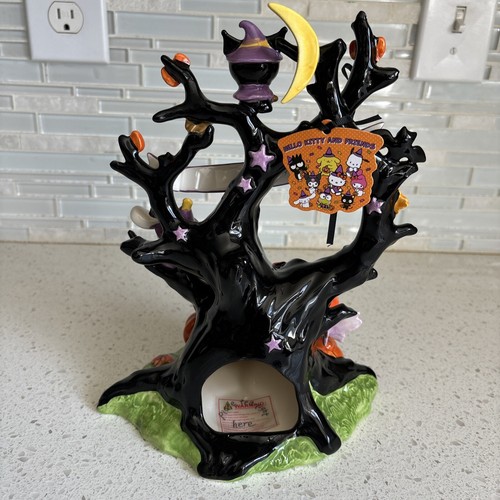 Hello Kitty And Friends Halloween Tree Tea Light Candle Holder Clayworks New - Picture 6 of 13