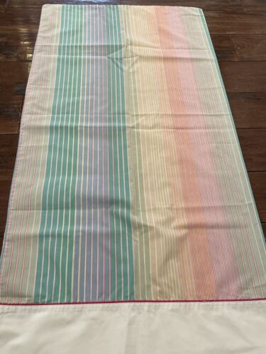 Wamsutta Supercale Plus King Sheet Set Rainbow Striped Vintage Flat Fitted Cases - Picture 3 of 11