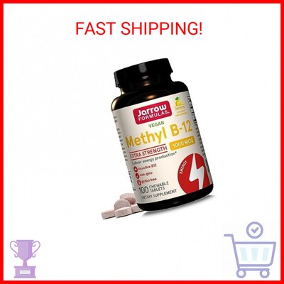 Jarrow Formulas Extra Strength Methyl B-12 1000mcg, Dietary Supplement for Cellu