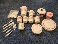 Chilton Globe Make Believe Dinnerware Pretend Dishes Kitchen Toy Vintage