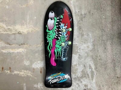 SANTA CRUZ SLASHER デッキ Santa Cruz Slasher Black Reissue Skateboard Deck | evo