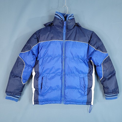 Original Outerwear Boys Removable Hood Puffer Jacket Blue Size M