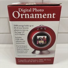    NEW Christmas Ornament/FREE STANDING Digital Photo 60 Pictures 1.5" LCD    