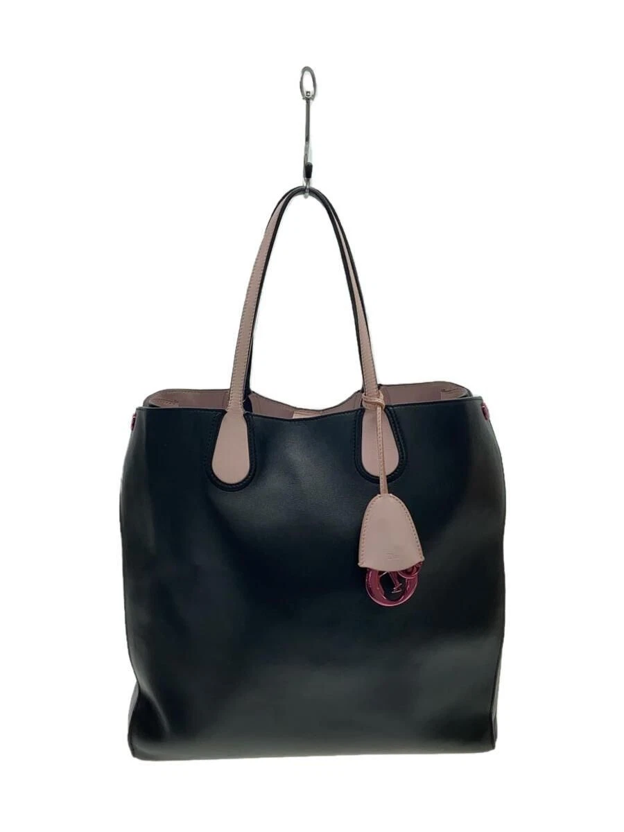 Sac cabas Christian Dior Addict bicolore cuir noir uni occasion