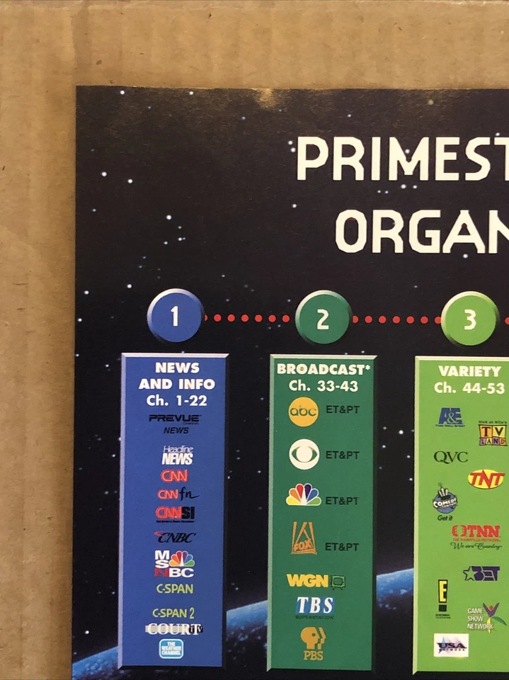 Primestar 1997 televisión por satélite anuncio impreso completamente nueva forma de ver televisión de colección años 90 Foto 2 de 4