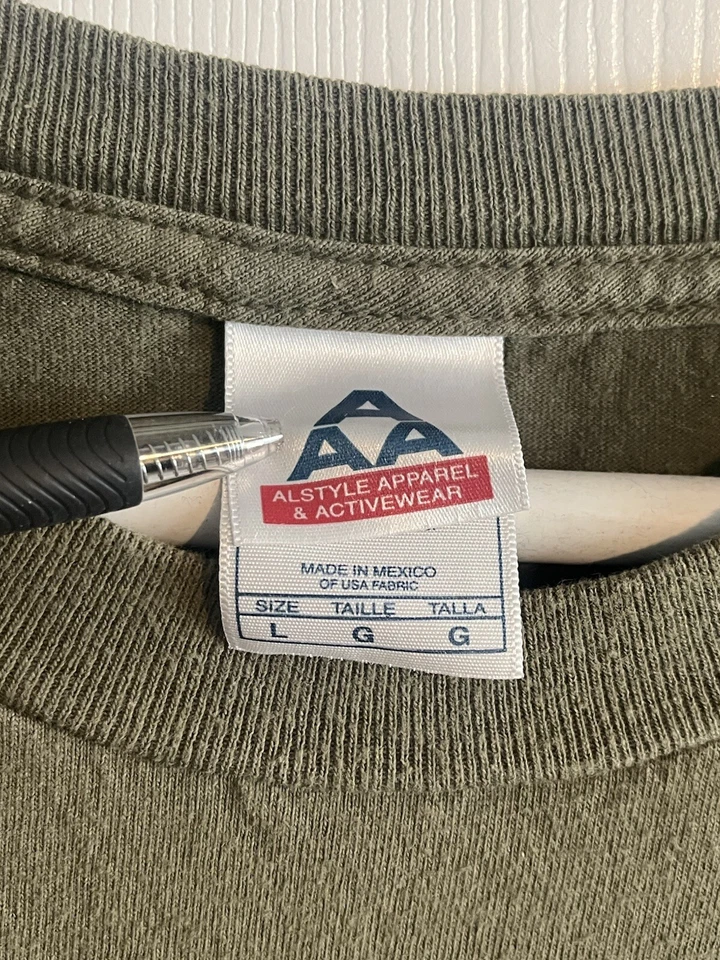 Camisa Grande This Is My Glock RARA De Colección Glock G17 Verde Desteñida R Lee Ermey Foto 4 de 4