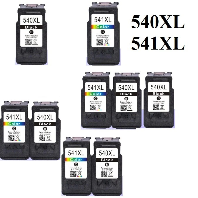 Cartouches  compatibles Canon 540 et 541 XL ( Pixma MG MX TS ) PG540 CL541 PG CL