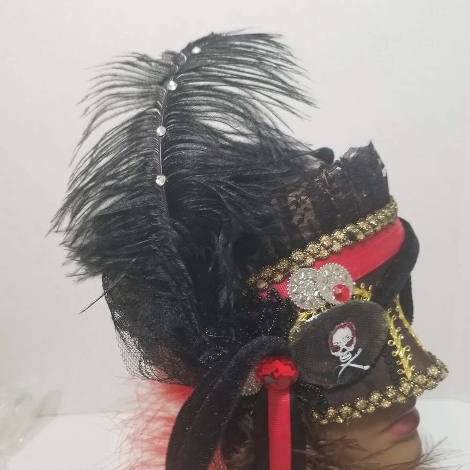 Mardi Gras Pirate Half Mask Carnival Masquerade Party Mask - Image 4 of 4