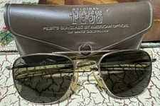 American Optical 5 1/2 Gold Filled 12K GF VintageAviator Sunglasses Pilot FG-58