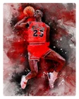 Michael Jordan "Air, Red" 8x10 Art Photo Print John Rudolph Signed Bulls