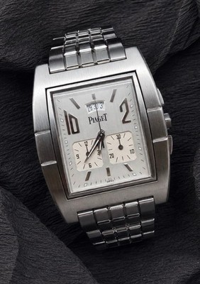 ORIGINAL PIAGET UPSTREAM 27150 CHRONOGRAPH EDELSTAHL SPECIAL FRAME CASE +SERVICE