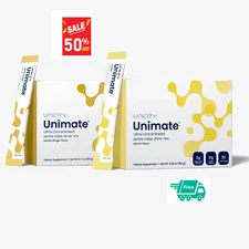 2 Boxes Unicity Unimate Dietary Supplement flavor Natural Lemon + Lemon Ginger