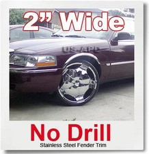 For 03-10 Mercury Grand Marquis Ls Chrome Fender Trim Short