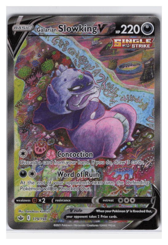 Galarian Slowking V (Alternate Full Art) Holo Ultra Rare SWSH06: Chilling Reign