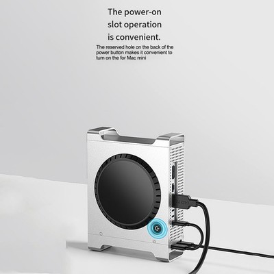 Aluminium Dockingstation für MacMini mit Kühlschlitzen und SSD Erweiterung
