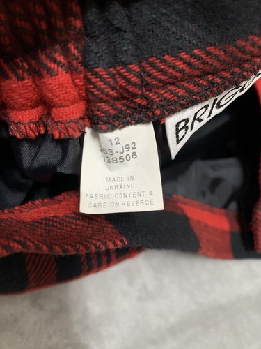 Maxi Falda Briggs Mujer 12 Roja Negra Tartán Cuadros Flecos Largos Maxi - Imagen 10 de 12
