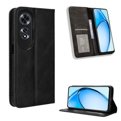 For OPPO A60 4G Magnetic Buckle Retro Texture Leather Phone Case cover shell