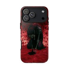 For iPhone / Galaxy / Pixel   Skeletal Demon Crimson Blood Skulls Phone Case