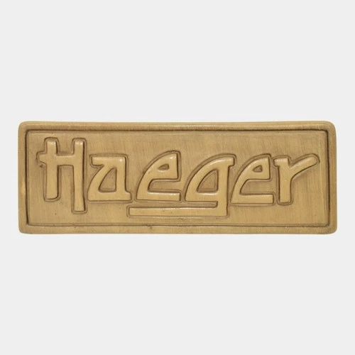 Haeger Vintage Art Deco Pottery Tan Brown Ceramic Dealer Sign