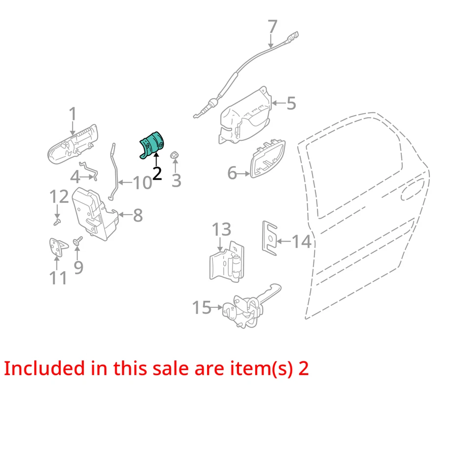 Manija de puerta exterior trasera derecha para pasajero Volvo V70 2001-2009 9159640 OEM Foto 3 de 4