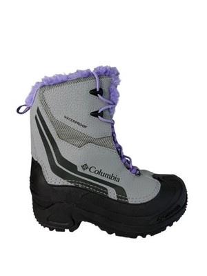 Columbia Youth Bugaboot Plus IV Omni-Heat Boot- Gray/Purple Girls Size 1Y