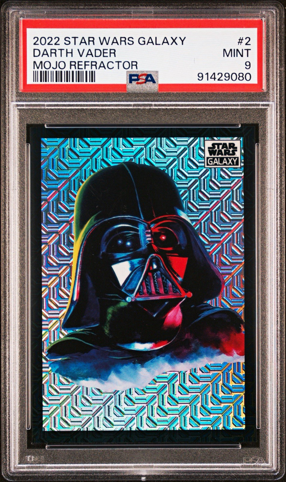 2022 Topps Chrome Star Wars Galaxy Darth Vader #2 Mojo Refractor /50 PSA 9