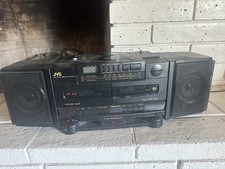 JVC PC-X100 CD Portable System Dual-Voltage Dual Cassette HyperBass Boombox 1991