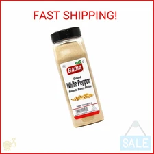 Badia Ground White Pepper, 16 oz – Smooth, Mellow Heat and Delicate Flavor for L