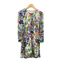 Oscar de la Renta Cream Blue Green Women's Dress