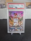2022 Topps Ben Baller Chrome Mike Trout Ridin' Low BLUE Refractor /75 PSA 9