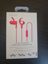 NIB/Sealed Ativa  Hook Earbuds With Aux Conne...