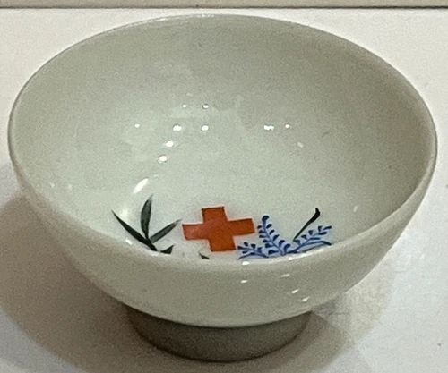 WW2 Imperial Japanese Army Military Sake Cup Red Cross  Navy