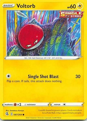 Voltorb 087/264 Evolving Skies Common NM Pokemon TCG