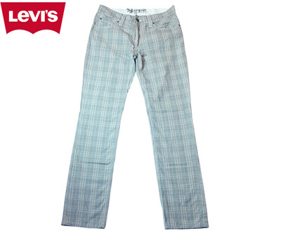Original Levi's Herren Karo Chinohose Größe W31 L35 Regular 100% Baumwolle Chino Hose