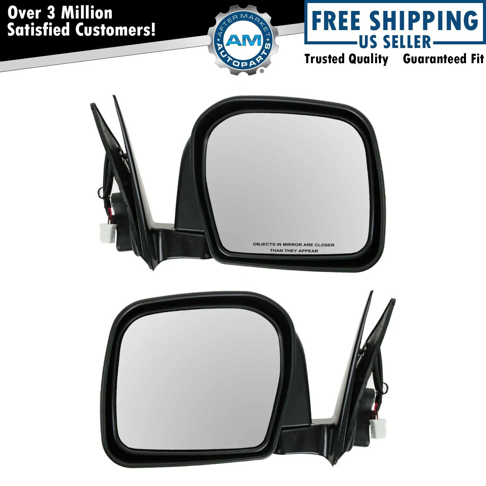 TRQ Power Side View Door Mirrors Pair Set of 2 for 99-02 Toyota 4Runner 4-Runner