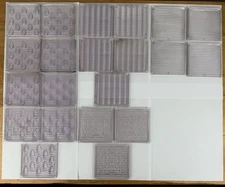 21 Luxfer Glass Tiles Flower, Raindrop, Sawtooth, Wave 4"x4" Frank Lloyd Wright