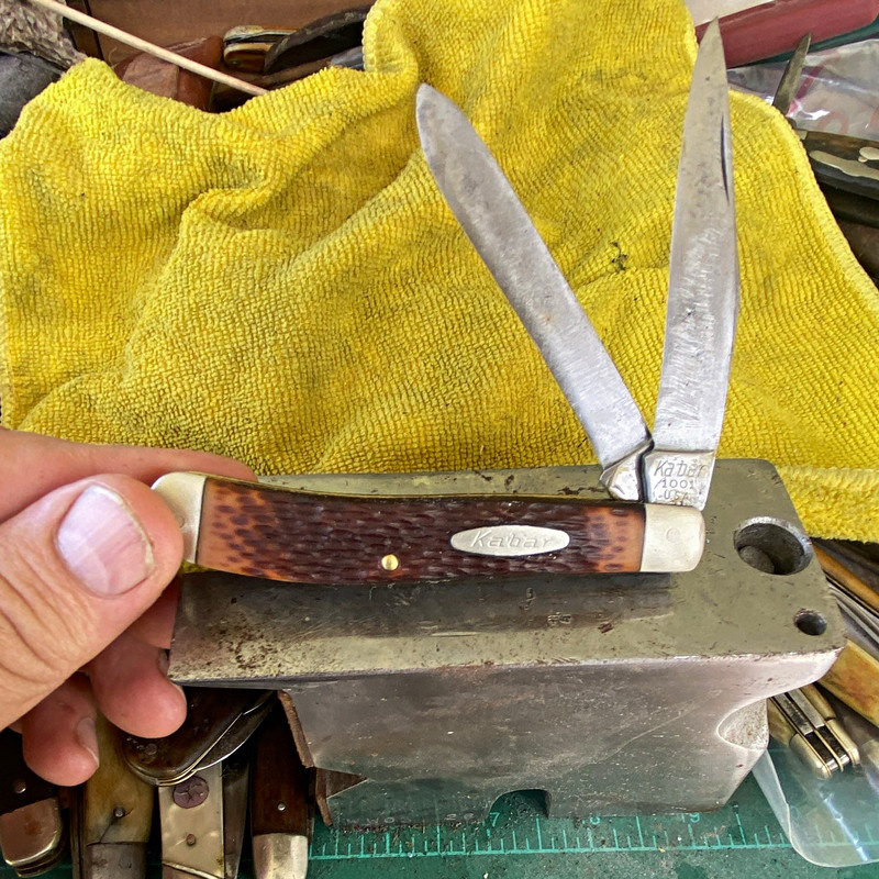 KA-BAR 1001 2-Blade trapper Brown