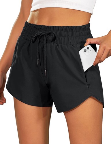 Women's Running Shorts High Waisted Athletic Short Summer Gym Workout Shorts ...