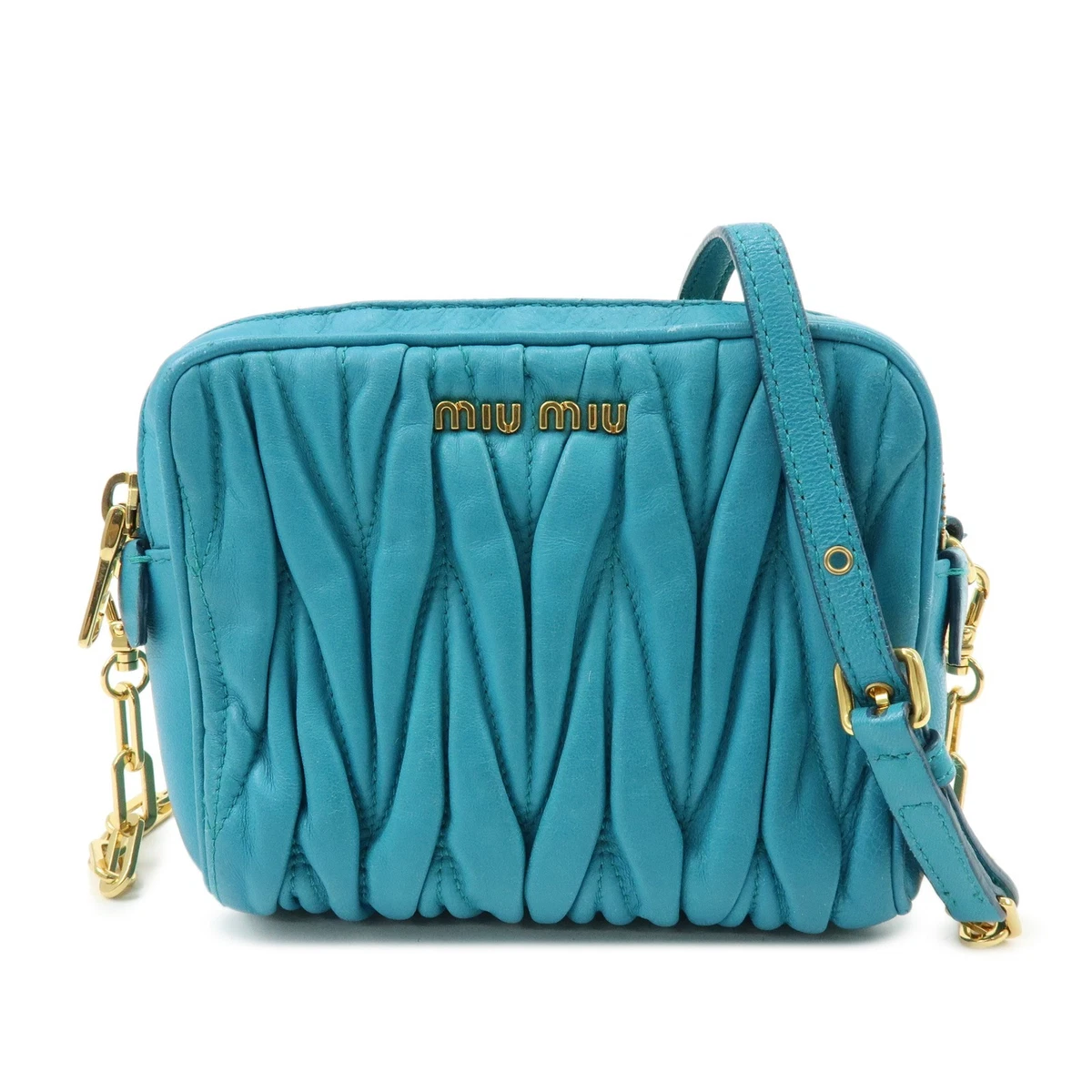 Blue Leather Exterior Miu Miu Bags & Handbags for Women for sale